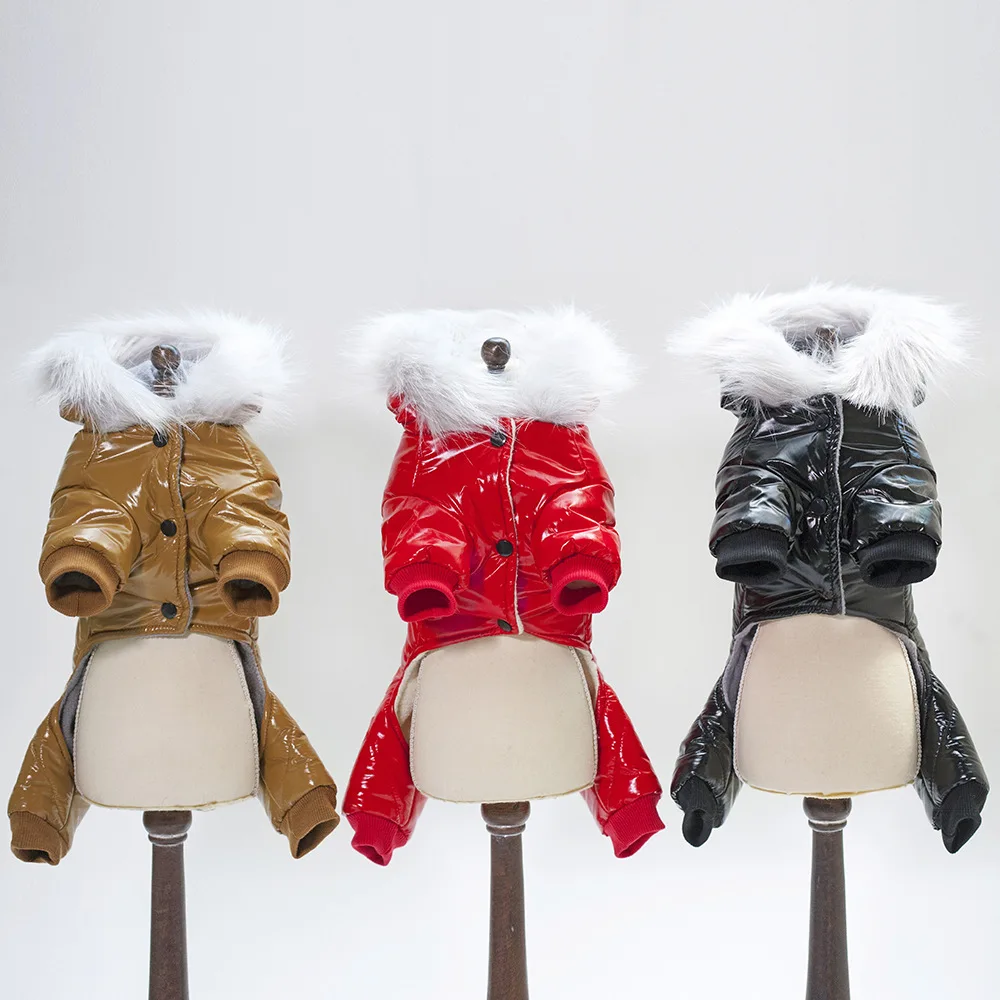 Осень и зима стиль Одежда для собак Одежда для животных из искусственной кожи VIP западный стиль четыре ноги одежда с хлопковой подкладкой