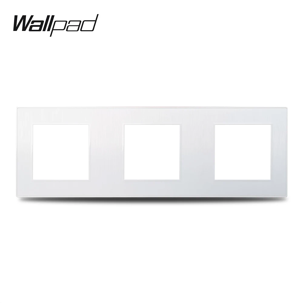 Тройная белая панель Wallpad S6 для самостоятельной сборки матовая из поликарбоната