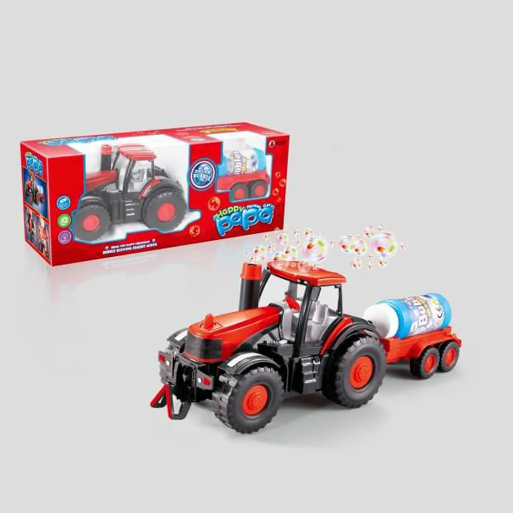 Toy Car Bubble Blowing Farm Tractor with Lights Sound Children Machines Car Toys Truck Vehicles Figure Blazed Toys For Children Toy Car Bubble Blowing Farm Tractor with Lights Sound Children Machines Car Toys Truck Vehicles Figure Blazed Toys For Children