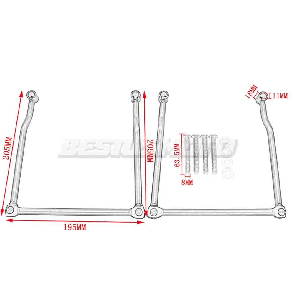 Motorcycle Saddlebag Support Bars Mounts Bracket For Honda VT750 VT400 Shadow VT1100 VTX1800 1300 Steed VLX400 600 Magna VF250