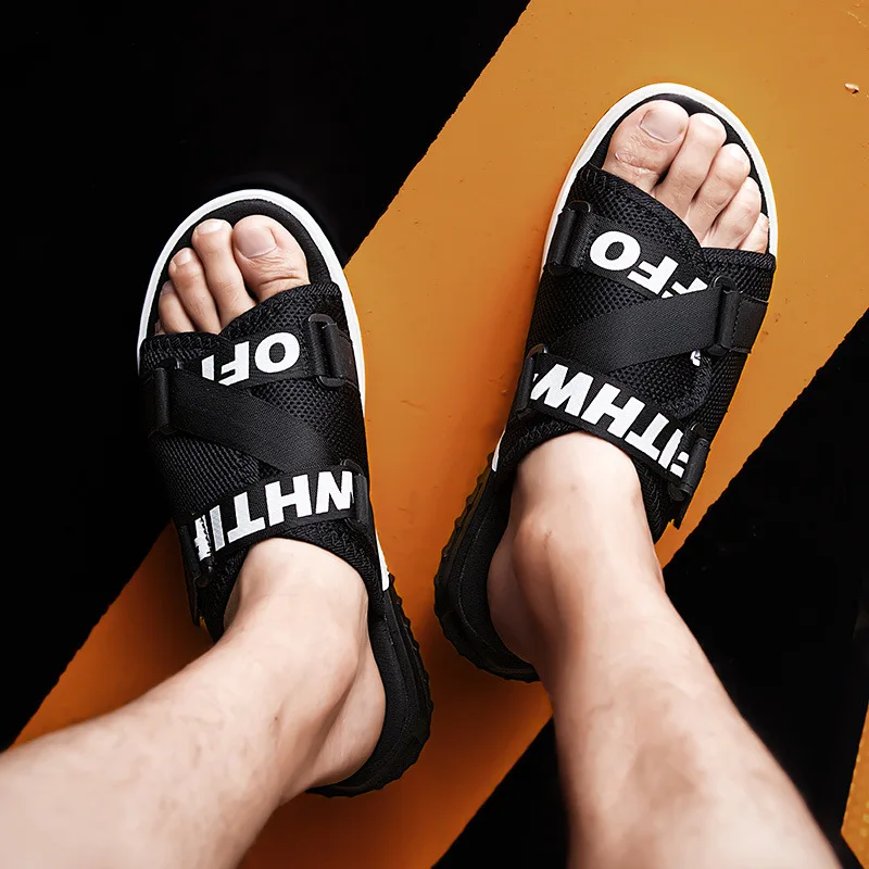 

Summer Korean-style A- line Fashion Slipper Men's Extra-large No. 45 Breathable Slippers 46 Anti-slip Outer Wear Sandals 47 Extr