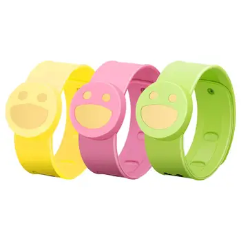 

Children's Mosquito Repellent Bracelet Smile Face Plant Essential Oil Silicone Anti-mosquito Wristband for Outdoor Camping Sleep