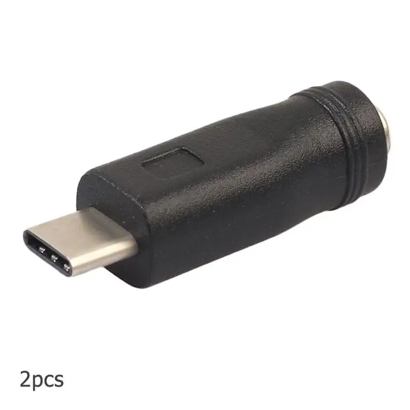 2 шт. разъем type-C USB штекер 5,5x2,1 мм гнездо для ноутбука ПК классические цвета и простой прочный дизайн