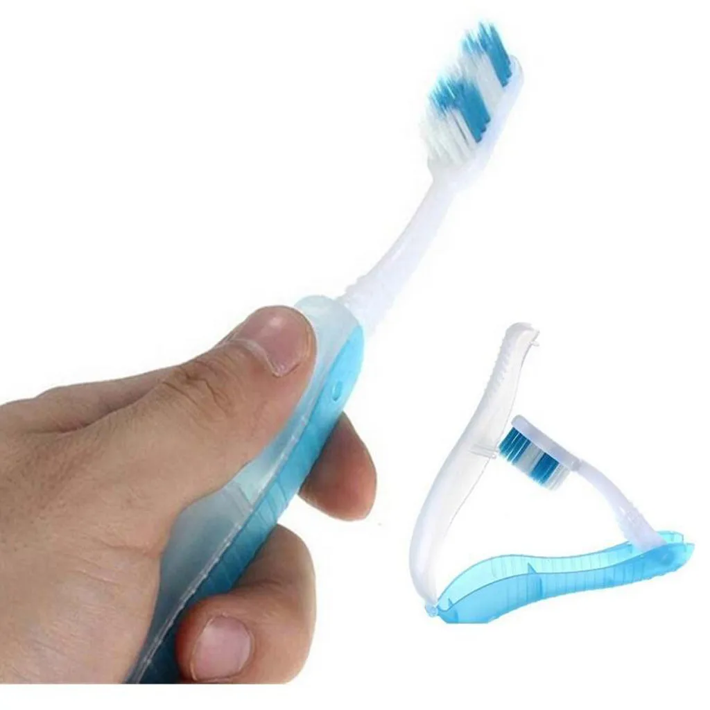 Складная зубная щетка, 1 шт., пластиковая прочная мини-зубная щетка для отдыха на природе и путешествий, мягкая щетина 1024