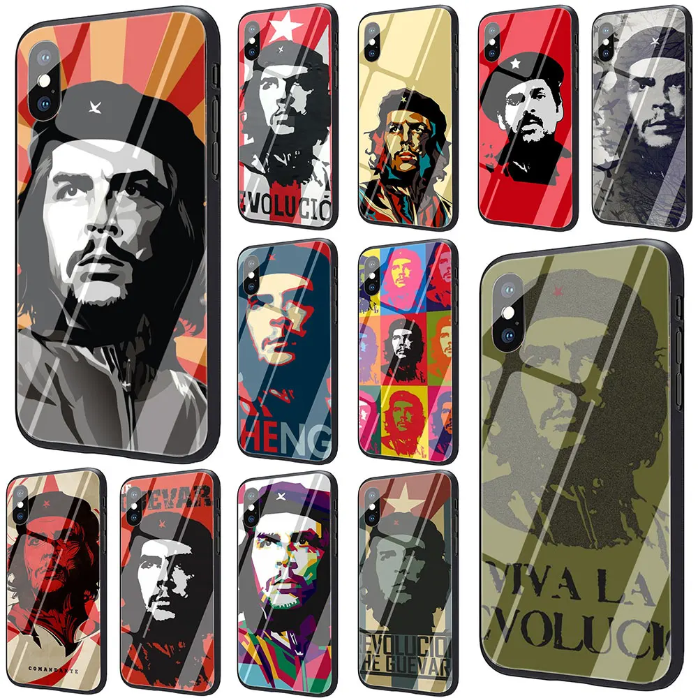Чехол для телефона из закаленного стекла EWAU Che Guevara iphone SE 2020 5 5s 6 6s 7 8 plus X XR XS 11 pro