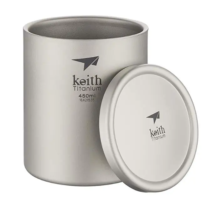 Keith titanium Ti3342 кружка с двойными стенками с крышкой