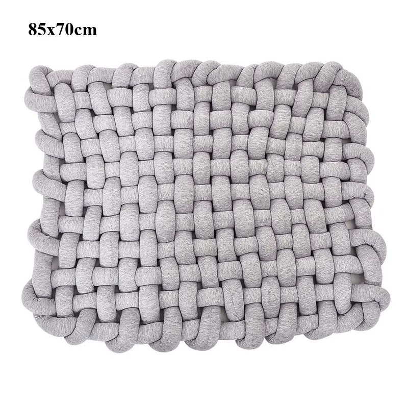 grey 85x70cm Мягкая подушка для пола в скандинавском стиле с узелком, коврик для детской комнаты, домашний декор, подушки, подушки для сиденья, игрушки для новорожденных, реквизит для фотосессии - Цвет: grey 85x70cm
