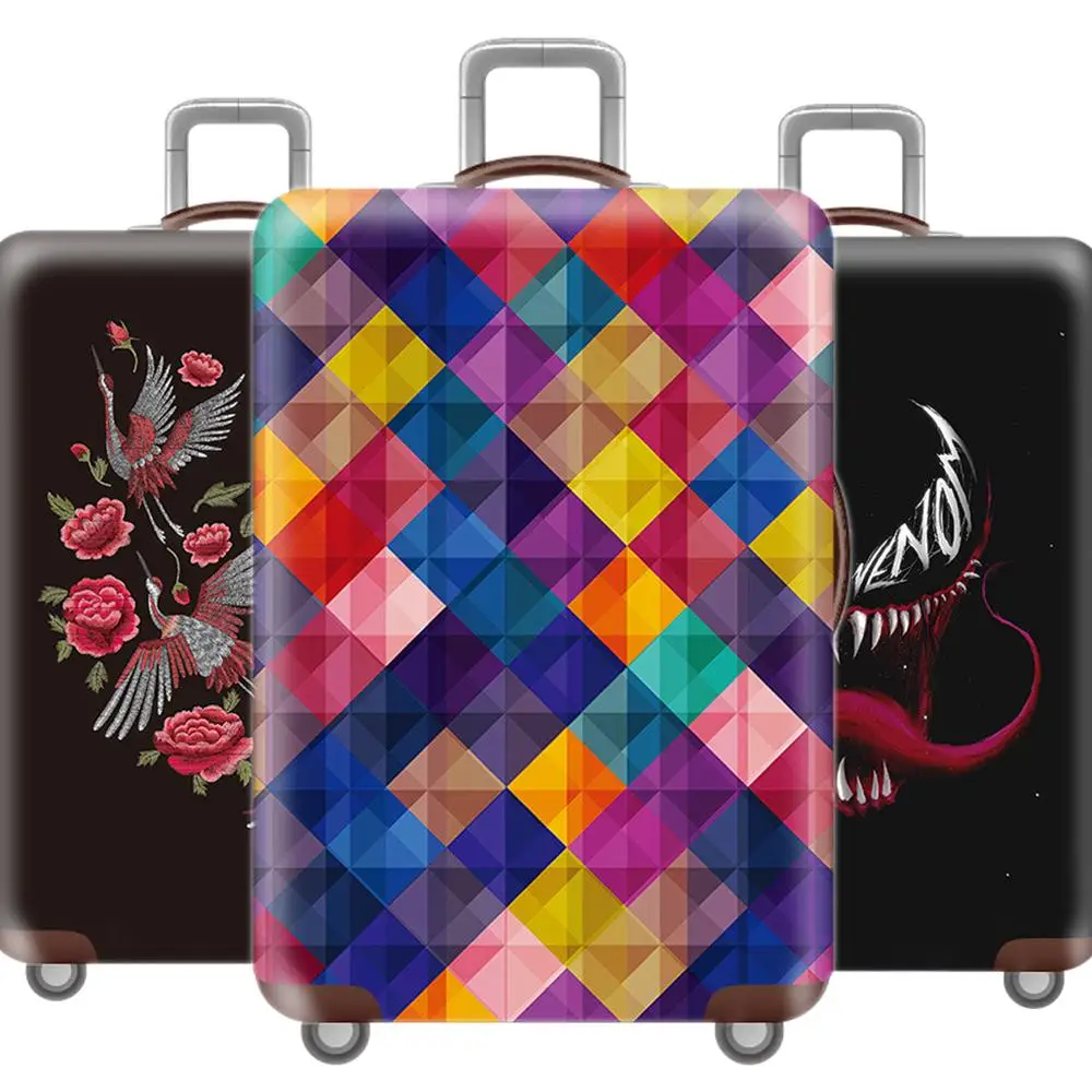 

Fashion 3D Luggage Cover Protective Case Creative Waterproof Thicken Elastic Suitcase Cover For 18-32 Inch XL Travel Accessorie