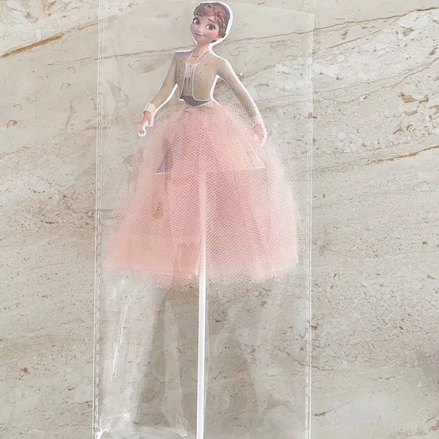 1pcs 21cm Princess Birthday Party Decorations Kids Cake Topper for Girls Birthday Decoration Anniversaire Cake Supplies Anna