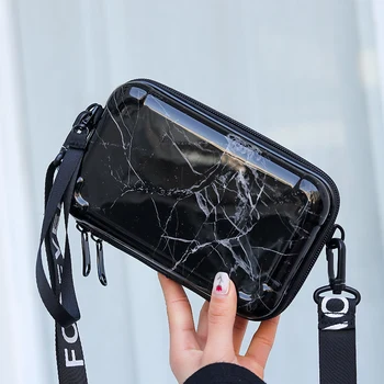 

Fashion Marble Trunk Shape Women Shoulder Bags Designer Plastic Crossbody Bag Luxury Pvc Female Messenger Bag Small Purses 2019
