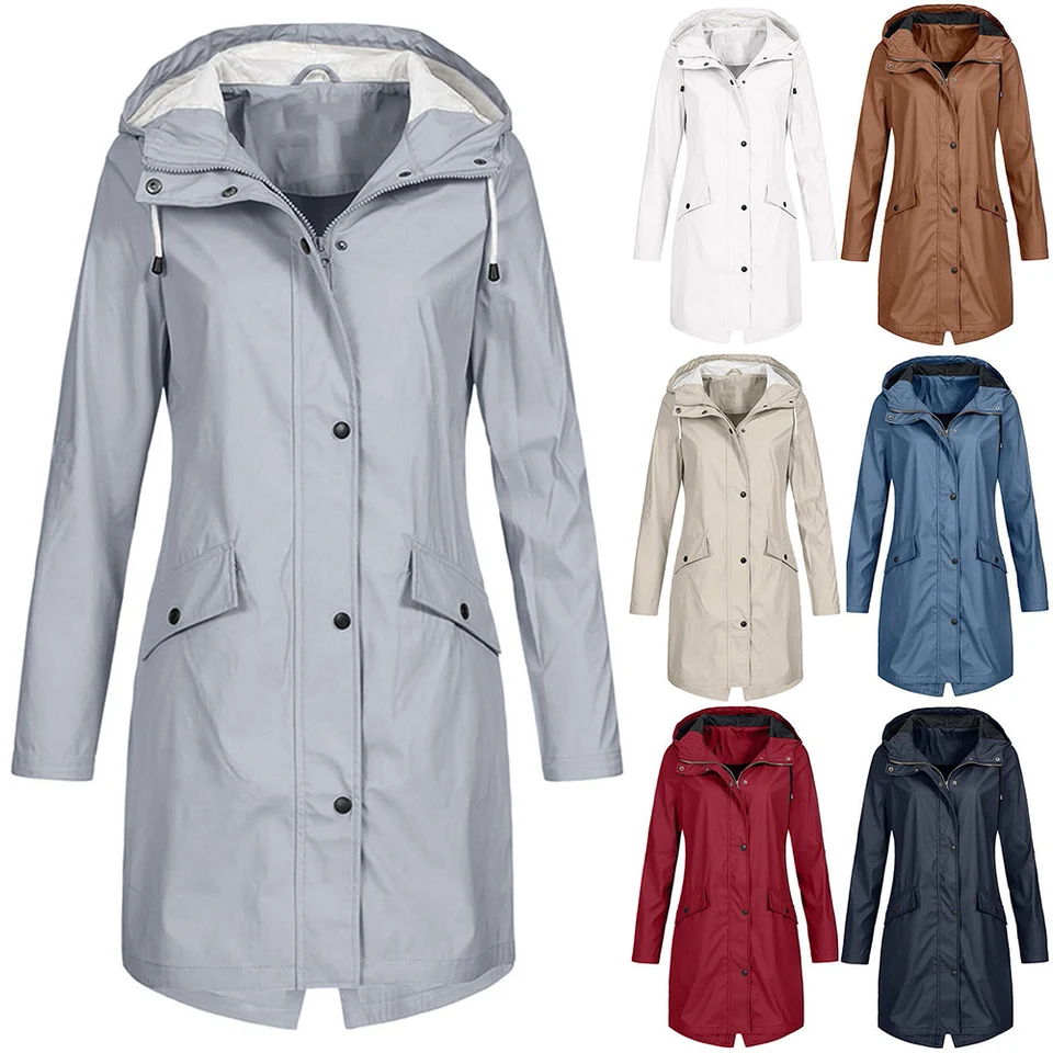 Giacca Impermeabile E Antivento Da Donna – Leggera, Pieghevole, Con Cappuccio, Perfetta Per Autunno E Inverno, Tascabile E A Cerniera Completa