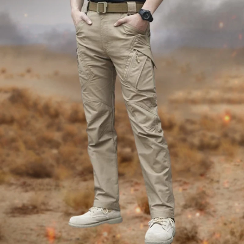 2022 Military Casual Cargo Pants Summer Outdoor Loose Army Trousers Men Many Pockets Waterproof Wear Resistant Tactical Pants baggy cargo pants