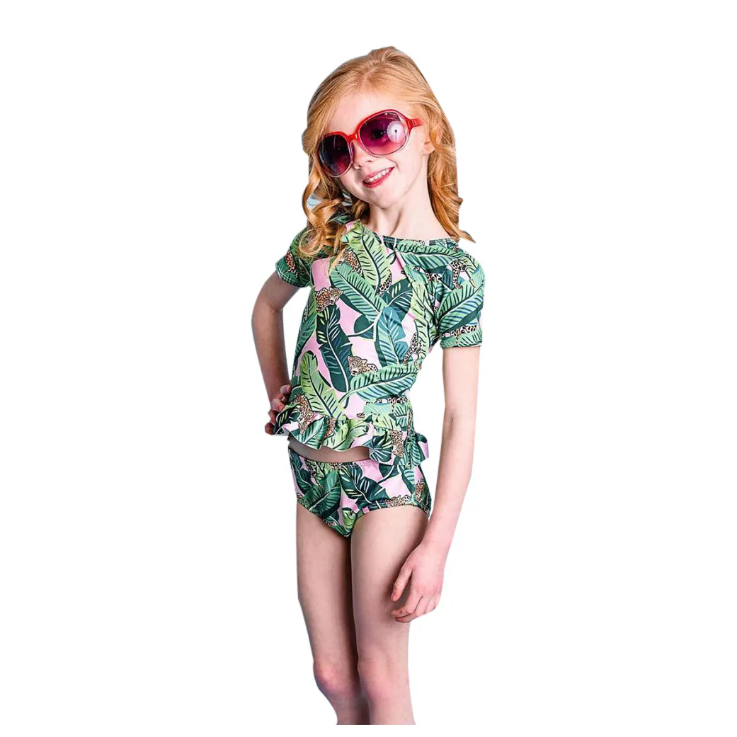 TELOTUNY 2020 Toddler Kids Babys Girls Print Swimsuit Beach Swimwear Bikini Outfits Set Infant Fashion 0-2Y | Мать и ребенок