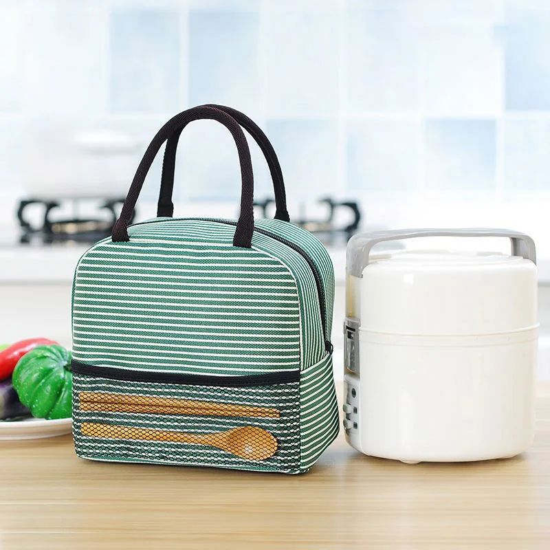 Food-Cooler-Bag Lunch-Bag Hand-Held Waterproof Insulated Kids Portable Women with Zipper