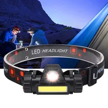Mini linterna portátil para la frente Q5+ led COB, batería integrada 18650, para exteriores, linterna de camping