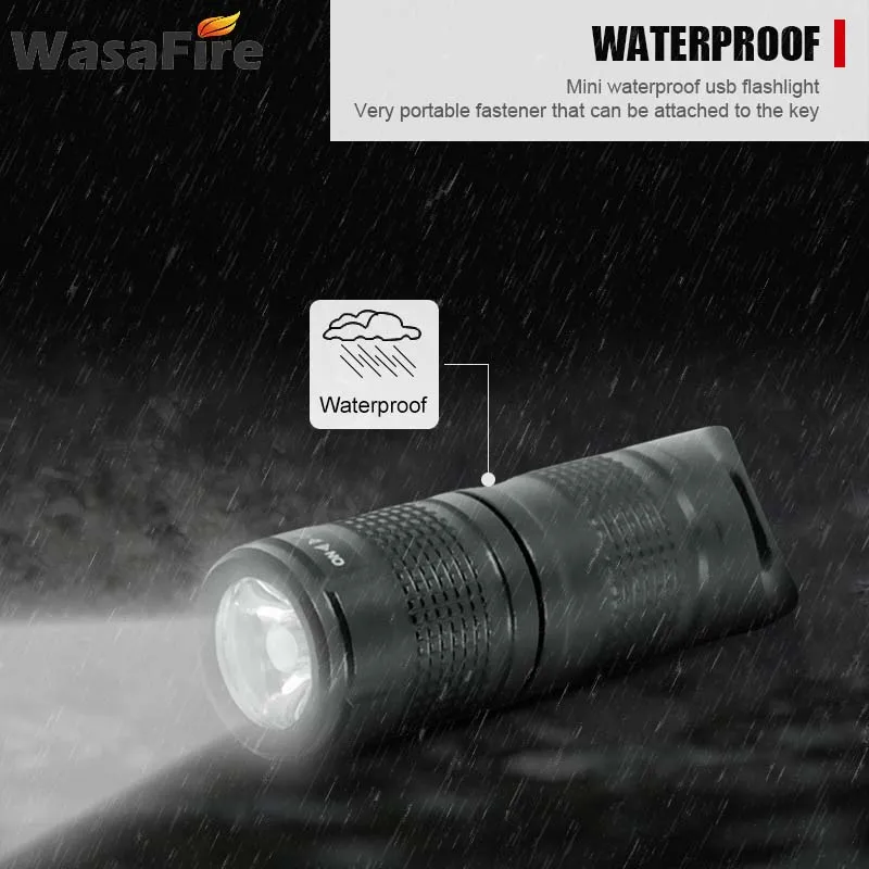 

10pcs/lot Multifunction Small Keychain Flashlights Aluminium Alloy Waterproof Mini LED Torch Lamp Rechargeable Pocket Lanterna