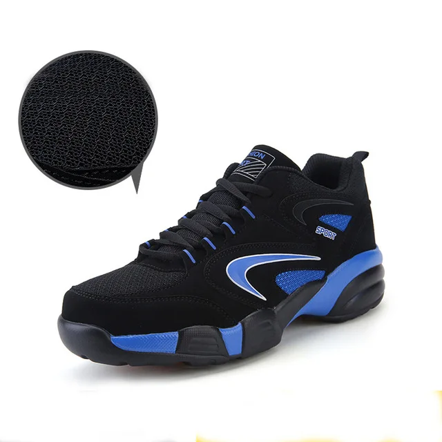 Зимняя спортивная обувь для мужчин и женщин, теплые осенние кроссовки с хлопковой подкладкой, Мужская прогулочная спортивная обувь, большие размеры 36-48 - Цвет: Black Blue