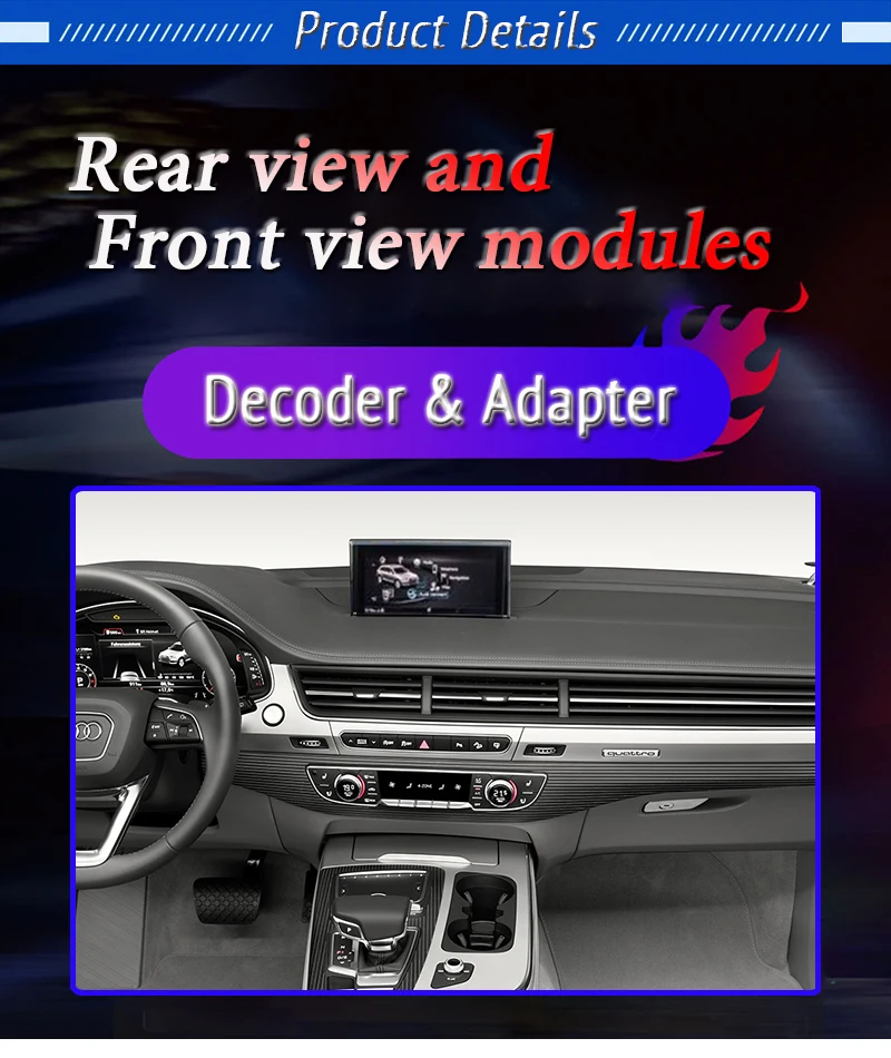 Reverser Camera Display Decoder For Audi Q7 4L 4M MMI 2005~2020 Interface Original Screen Upgrade Parking Backup Camera Adapter fhxf