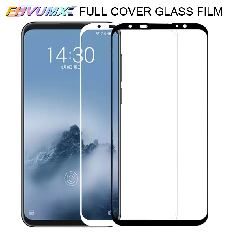 

FHVUMX Full Cover Glass For Meizu 16 16T 16TH Plus 16X 16S 16XS X8 V8 Pro M8 Lite Note 8 9 Tempered glass Screen Protector Film