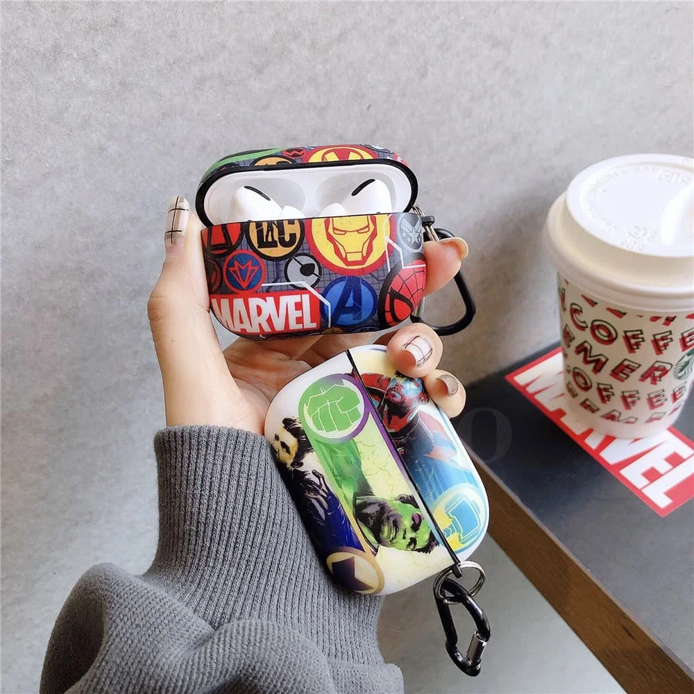 Роскошный чехол для наушников Marvel Hero для Airpods Pro, аксессуары, защитный чехол, антилип для Apple, наушники, сумки, противоударный Мститель