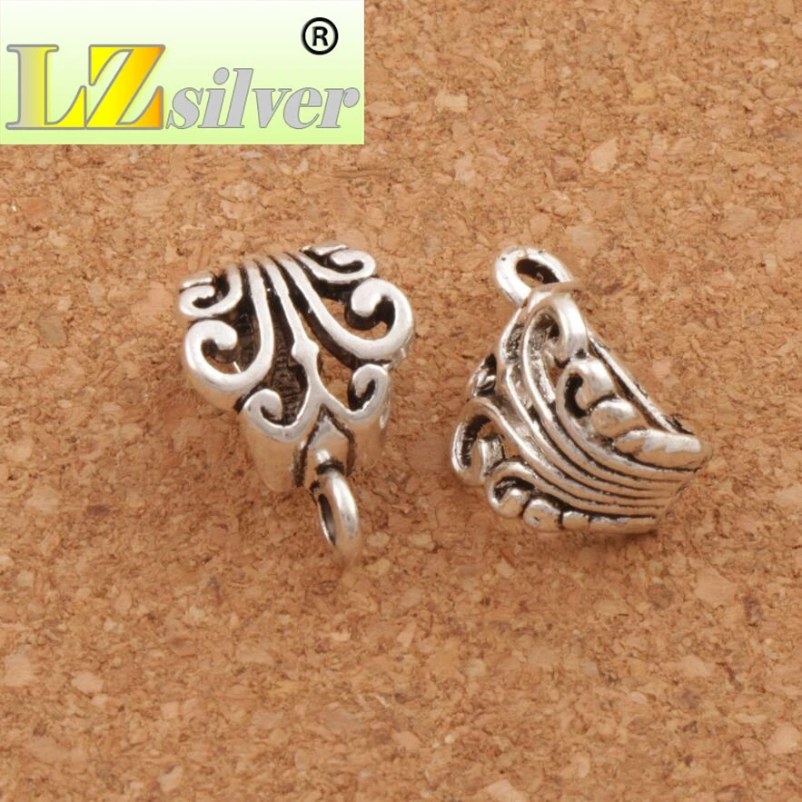 Hollow Buttterfly Flower Connectors Bails 200pcs Zinc Alloy  Bronze Beads Fit Charm European Bracelet L683