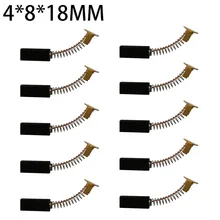 Máquina de sedimentación centrífuga médica, cepillo de carbono 4x8x18MM, resistente al desgaste, cepillos de grafito de resorte de alta calidad, TL80 2, 10 Uds.