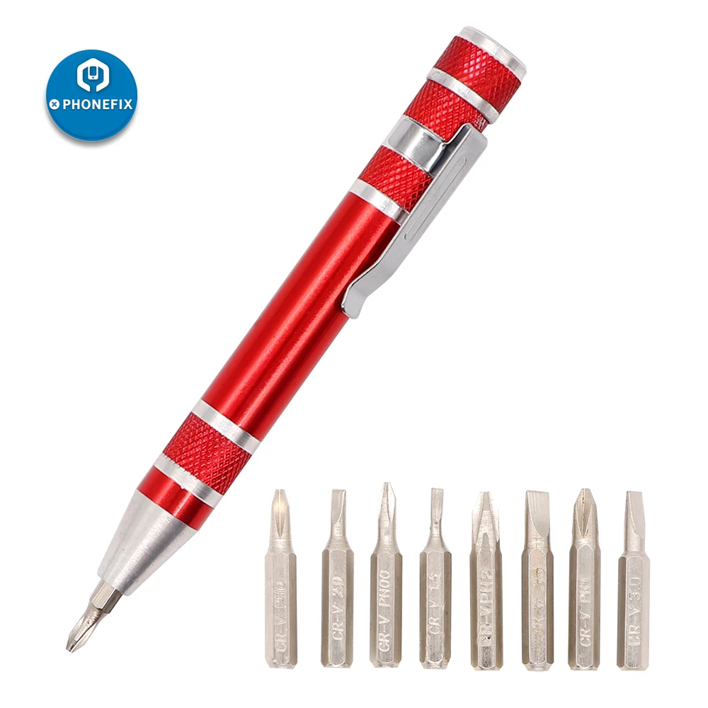 PHONEFIX 8 In 1 E-Cigarette Tools Screwdriver Set with Slotted Phillips Screw Bits for Electronic Cigarette Repair Tool Kit | Инструменты