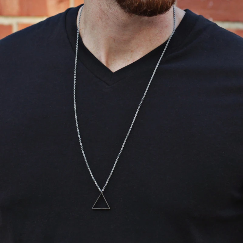 2020 Fashion Simple Black New Pendant Necklace For Men Women Stainless Steel Long Necklace Party Jewelry Collier Femme Collar
