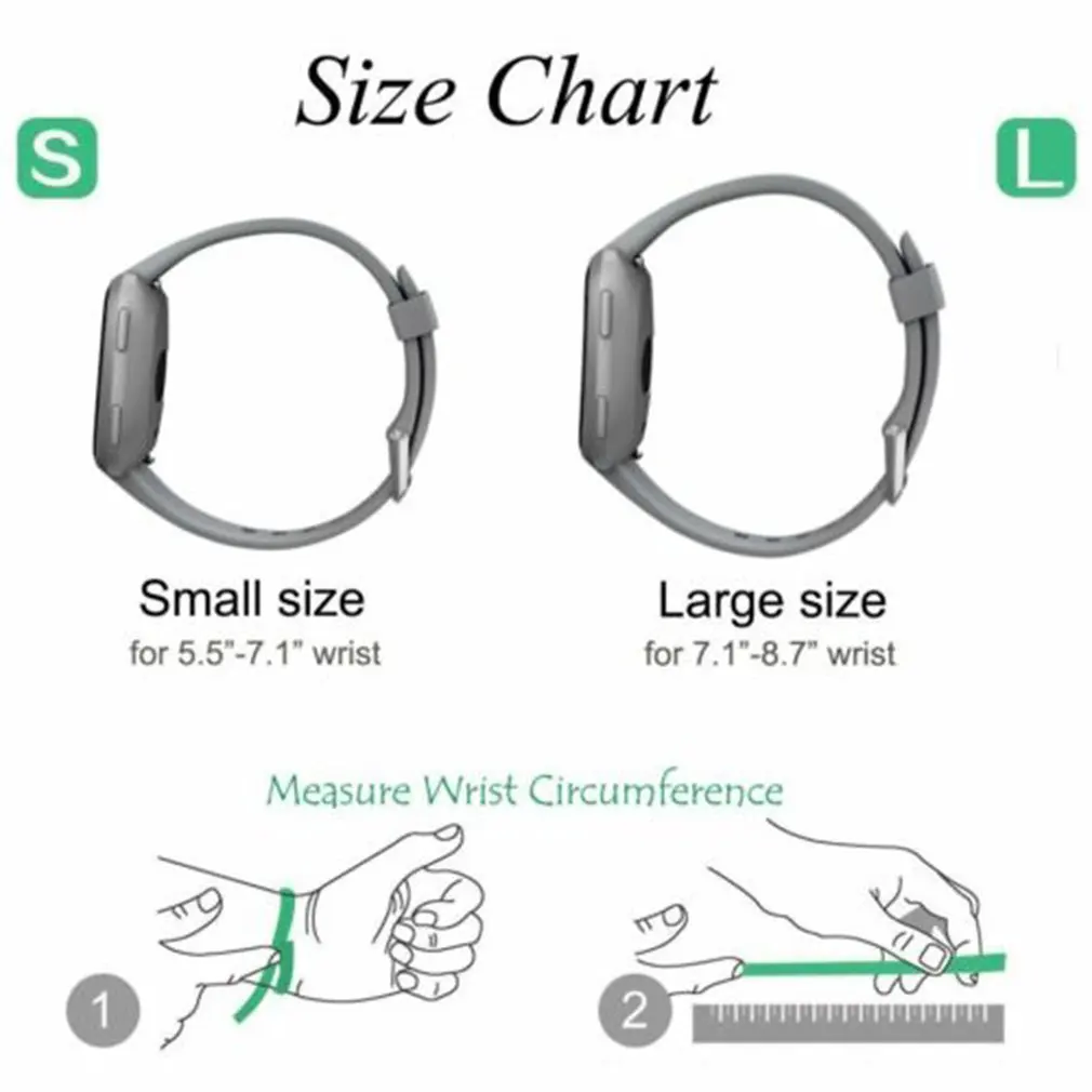 Для Fitbit Versa 2 ремешка силиконовые браслеты ремешки сменный ремешок для Lite 6 7 8 1