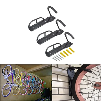 

3pcs Bicycle Display Rack Hanger Hook Bike Storage Rack Bicycle Wall Mounted Hooks Bracket Rack for Home Bicycle Store