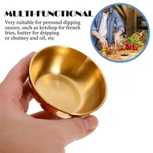 

Golden Sauce Dish Appetizer Serving Tray Stainless Steel Sauce Dishes Spice Plates Kitchen Supplies Plates Spice Dish Plate