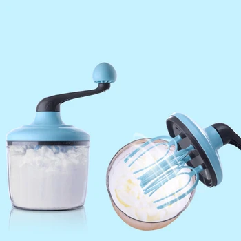 

Kitchen supplies Multi functional Manual Handle Kitchen Cooking Whipping Tool Plastic Hand Whisk Egg Beater Mixer Blender Crank