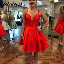Короткие красные платья до колена для выпускного вечера, сексуальные платья с открытой спиной vestidos de graduacion, дешевые вечерние платья для выпускного вечера на заказ