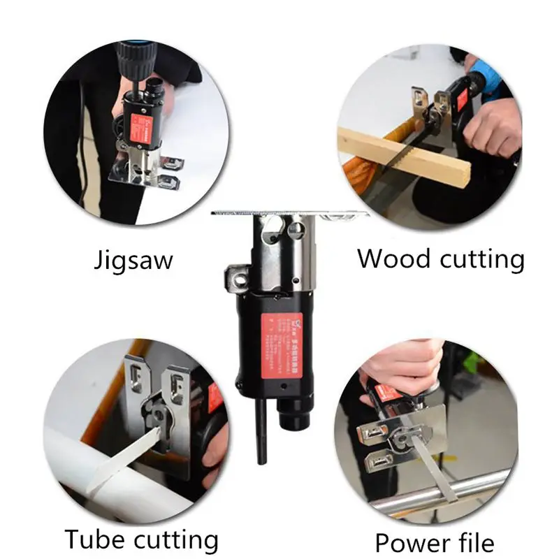 Reciprocating Saw Attachment Change Electric Drill Into Reciprocating Saw Jig Saw Metal File For Wood Metal Cutting