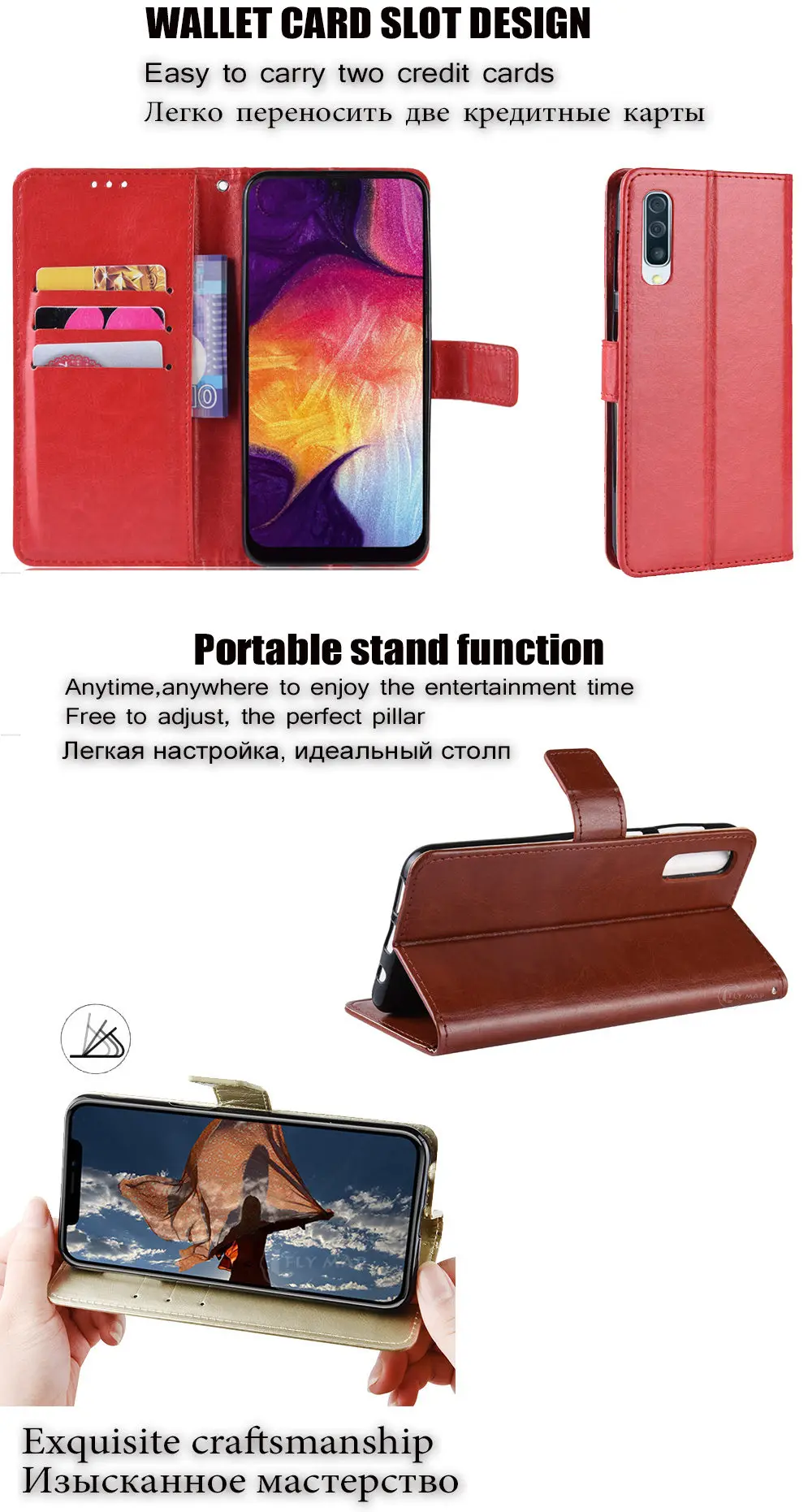 Винтажный флип-чехол для samsung Galaxy A50 A50S SM-A505Fn/DS бумажник телефон мягкая кожаная сумка чехол SM A505Fn/DS A505FM/ds A505