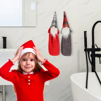 

Christmas Forest Hanging Towels Cute Baby Soft Cartoon Bath Towel Wipe Hand Bathing Towel for Children Kitchen bathroom