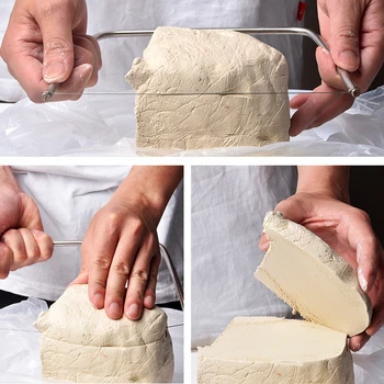 

Cutting Wire Pottery Tools Stainless Steel Mud Cutter Mower U-shaped Line Slicer Ceramic Clay Polymer Scraping Modelling Tool