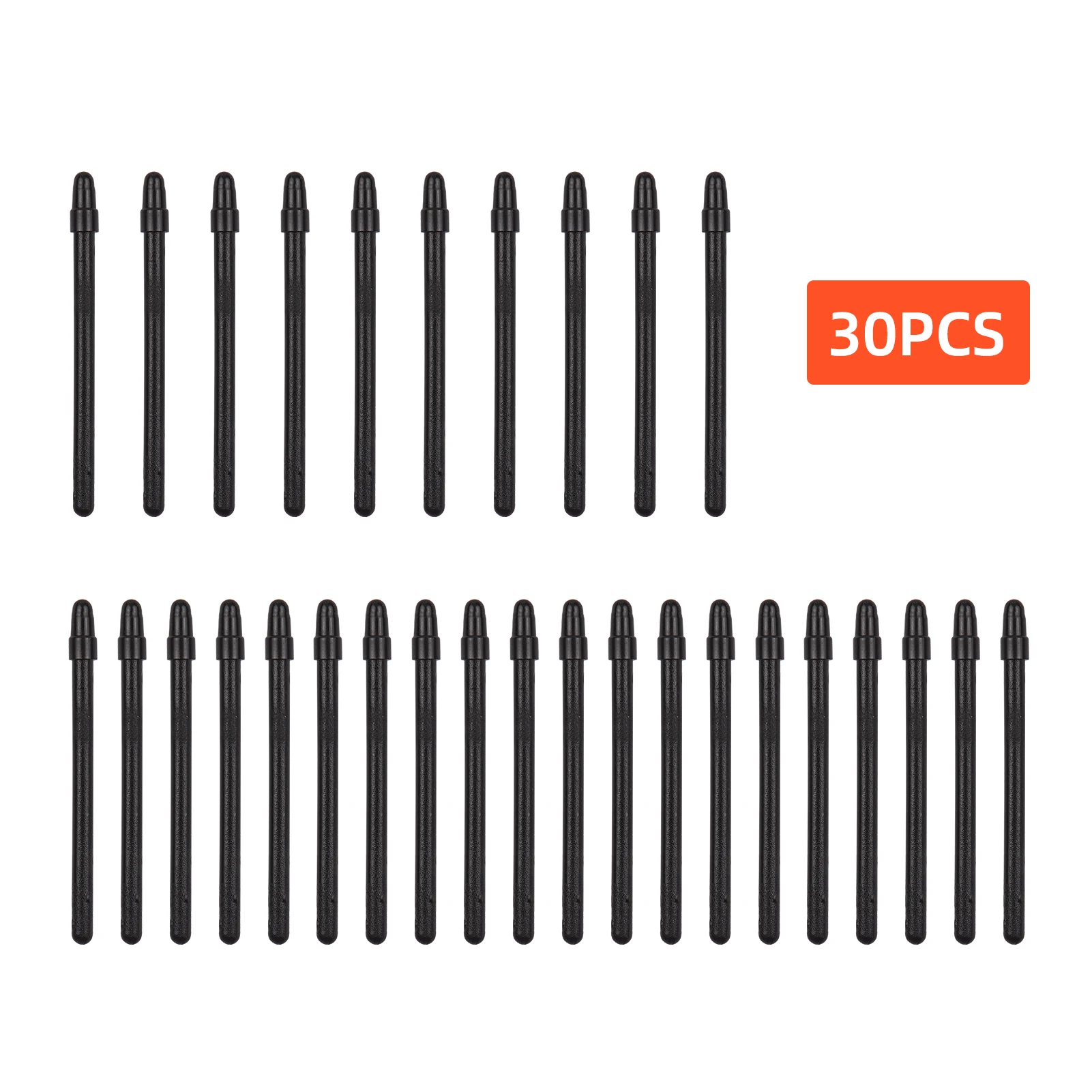30PCS 스타일러스 펜 펜촉 및 펜 클립 T505 전문 그래픽 드로잉 태블릿 스타일러스 펜 블랙