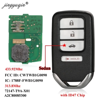 Keyforkess 4BTN Smart Remote Berlina Chiave Dell'automobile 433.92/313.8Mhz Per Honda City 2015-2016 Accord NCF2952X ID47 chip 72147-T9A-X01