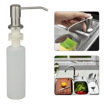 

300ML Stainless Steel Soap Dispenser Kitchen Sink Bathroom Soap Hand Liquid Pumps Bottle PR Sale