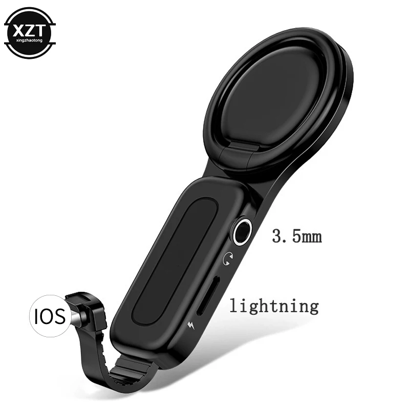 Для lightning/3,5 мм аудио наушников адаптер сплиттер кольцо держатель для iPhone XS X XR 8 7 Plus адаптер зарядки конвертер OTG