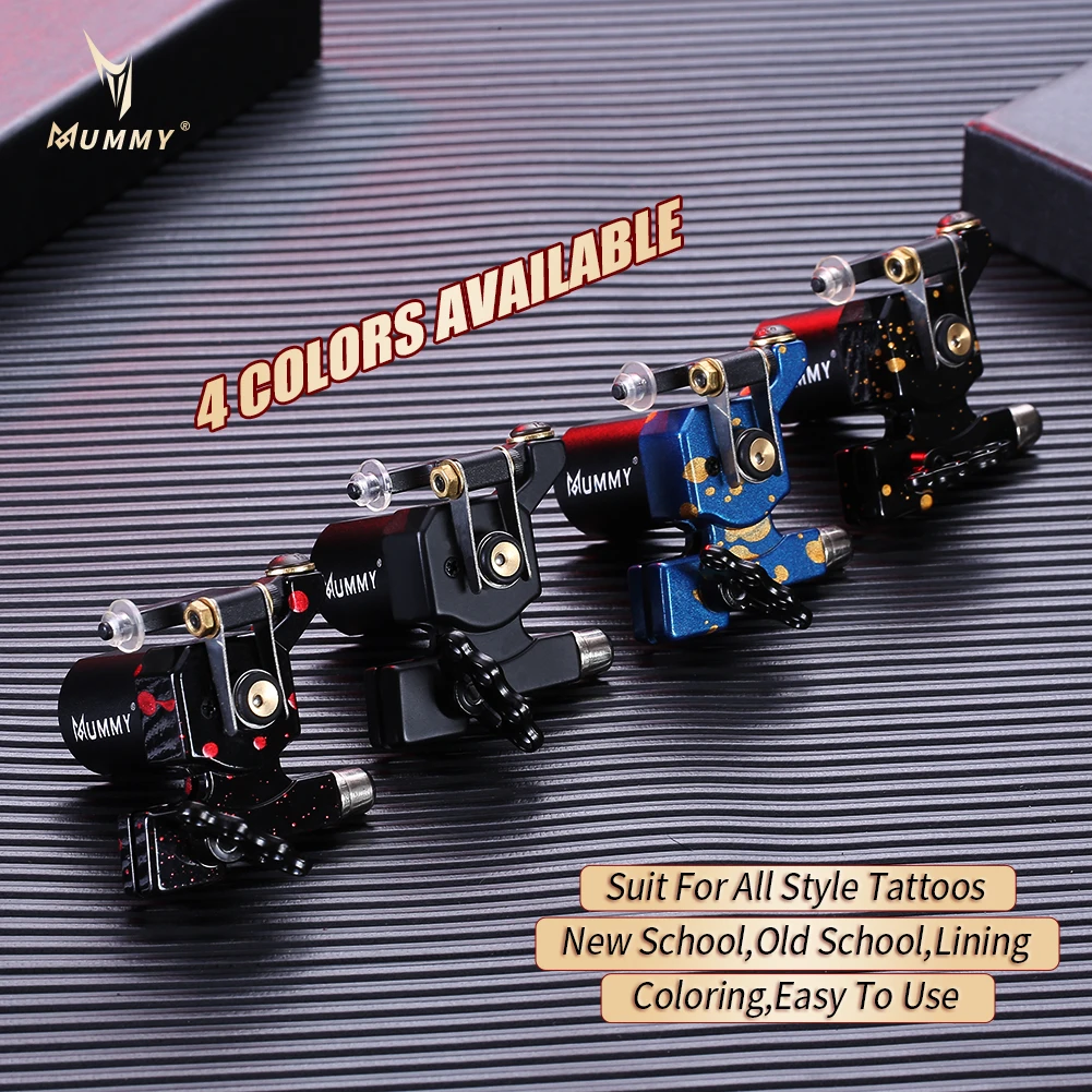 Tattoo Supplies Mummy Rotary Tattoo Machine High Speed Motor Engine Tattoo Gun RCA Connector Aluminium Alloy Frame Material