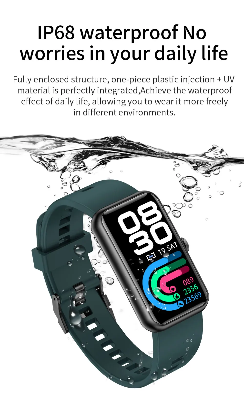 2021 Women Smart Watch For Huawei Smart Bracelet Sport Fitness Men Smartwatch Heart Rate IP68 Waterproof for Ladies Smart Band 6