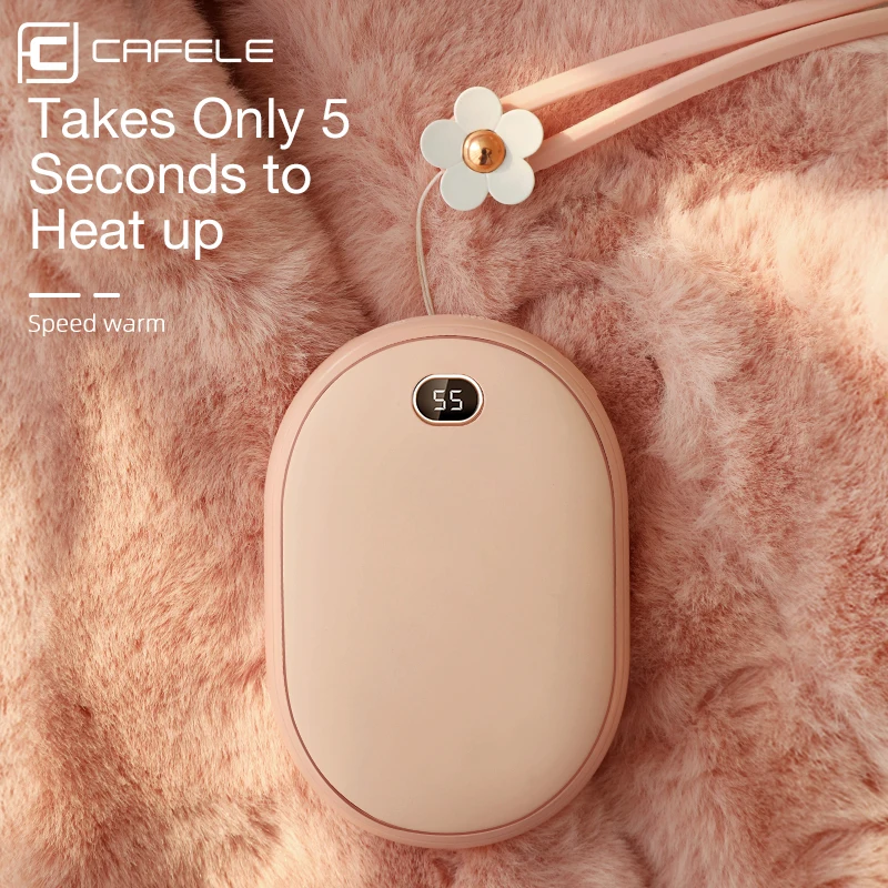 

Cafele 10000mAh Power Bank Hand Warmer Portable USB Rechargeable USB PowerBank External Battery LED Mini Charger for Xiaomi