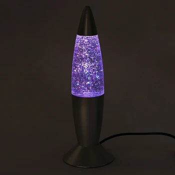 

New Brand 1pc 3D Rocket Multi Color Changing Lava Lamp RGB LED Glitter Party Mood Night Light Christmas Gift Bedside Night lamp