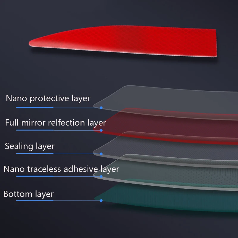 Автомобильная отражающая лента наклейка наруПредупреждение ющая лента отражающая ленту нано бесследная Защитная Автомобильная наклейка багажник кузова автомобильные аксессуары