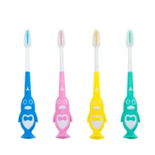 Детская зубная щетка с нескользящей ручкой, Мягкая зубная щетка в форме пингвина, зубная щетка, инструмент для ухода за зубами, детская зубная щетка