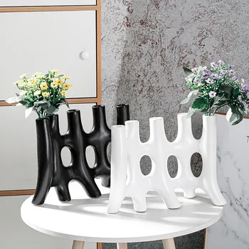 

Creative Decoration Interior Abstract Ceramic Vase Nordic Light Luxury Table Soft Decorations