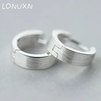 

Original Style Hoop Earrings 925 Sterling Silver Width Circle Loop geometric Earrings For Women Wedding Party Silver 925 Jewelry