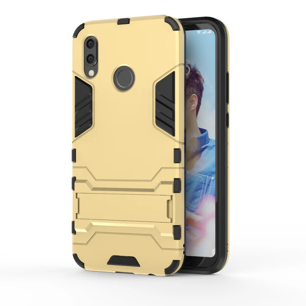 Чехол для телефона samsung Galaxy S10e S10 Lite Armor hybrid PC+ TPU 2в1 спортивный корпус для Galaxy S9 S10 Plus Note9 Kickstand - Цвет: gold